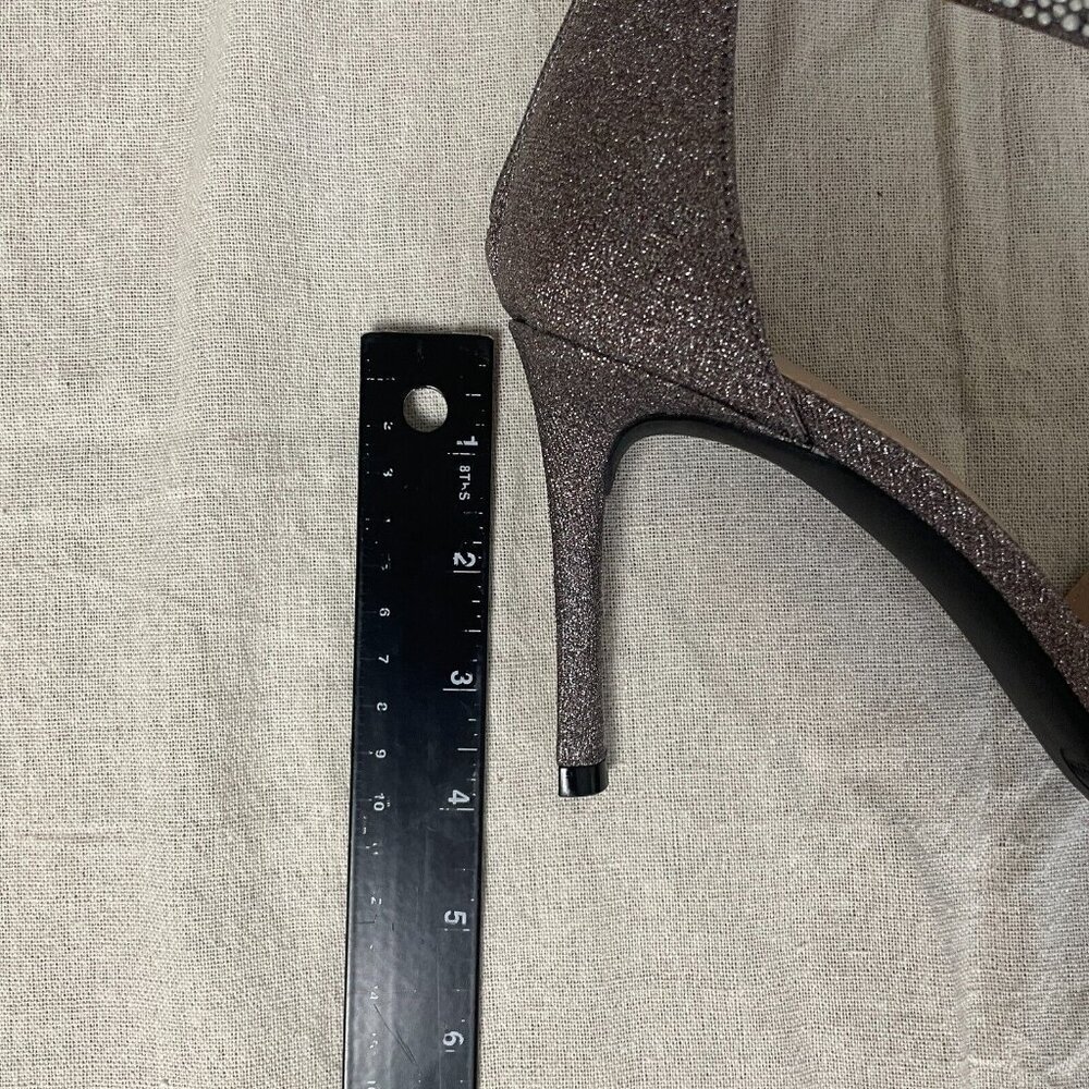 Kelly & Katie Nielle Strappy Glitter Sandal Heel Sz 9.5M (41) Evening Party 4" - Picture 11 of 12